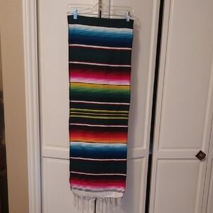 Mexican Table Runner Serape Scarf Multicolor